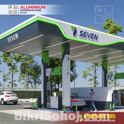 Aluminium Composite Panel for Petrol Pump.